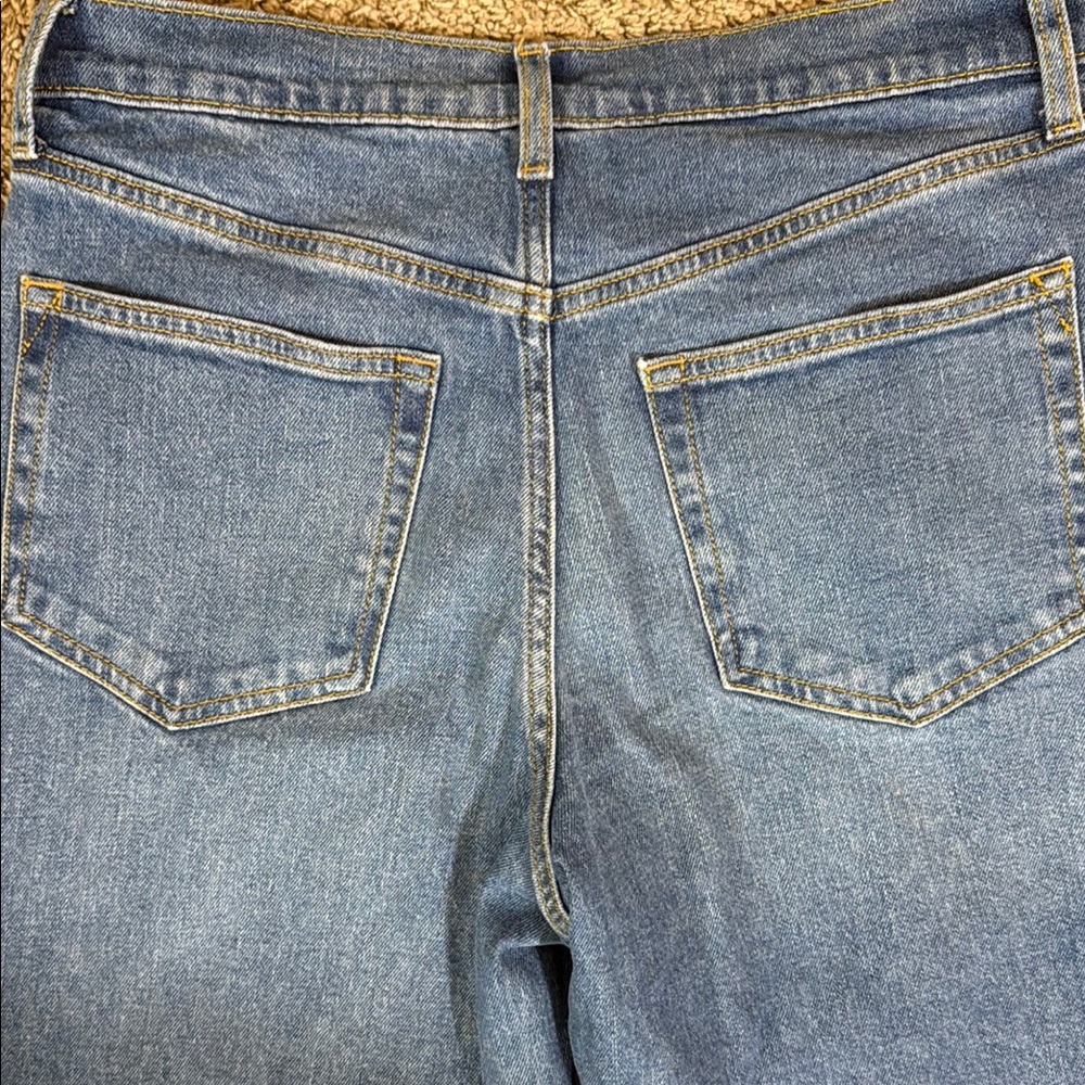 Gap Blue Light Wash High Rise Stride Wide-Leg Jeans SKU0330 - Picture 4 of 9